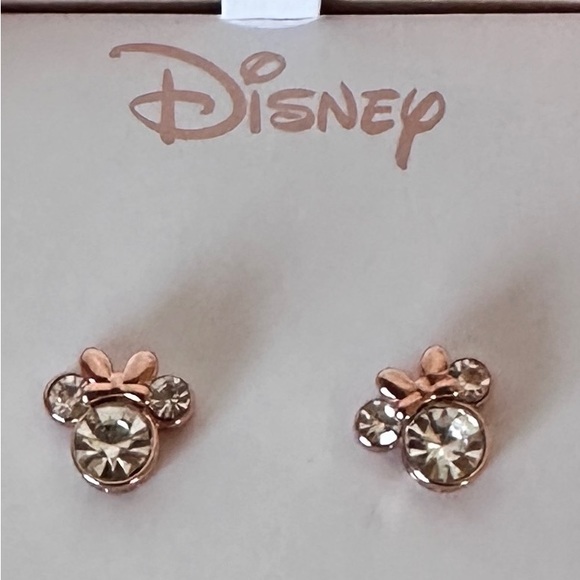 Disney Jewelry - Disney earrings Minnie Mouse. Rose Gold.